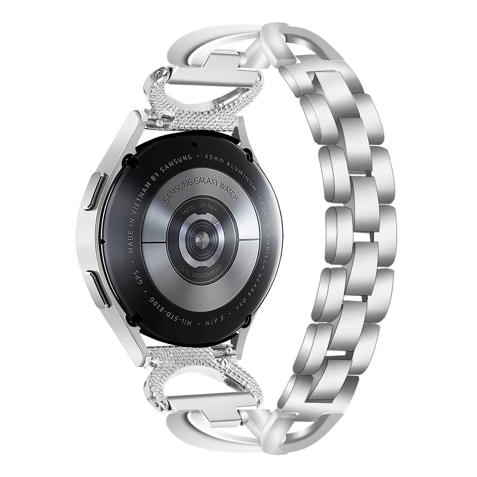 20mm Watch Strap for Samsung Galaxy Watch6 40mm 44mm Watch6 Classic 43mm 47mm Watch 5 40mm 44mm Watch4 40mm 44mm Rhinestones Decor Alloy Wrist Band 20mm Watch Strap for Samsung Galaxy Watch6 40mm 44mm Watch6 Classic 43mm 47mm Watch 5 40mm 44mm Watch4 40mm 44mm Rhinestones Decor Alloy Wrist Band